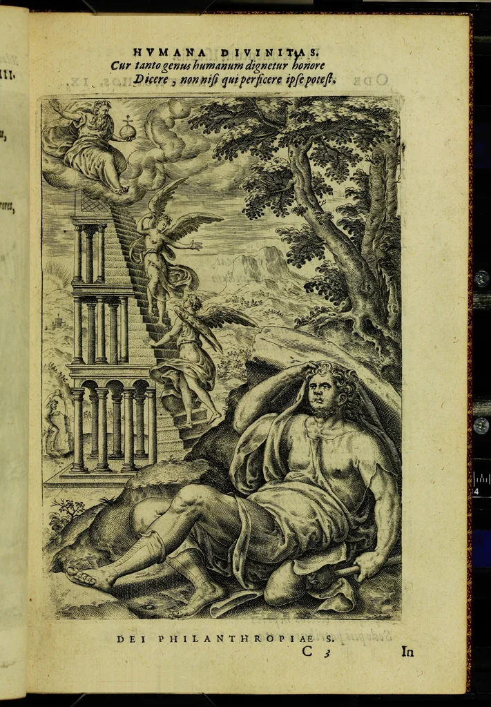 An illustration from Humanae salutis monumenta, 1583, leaf 29