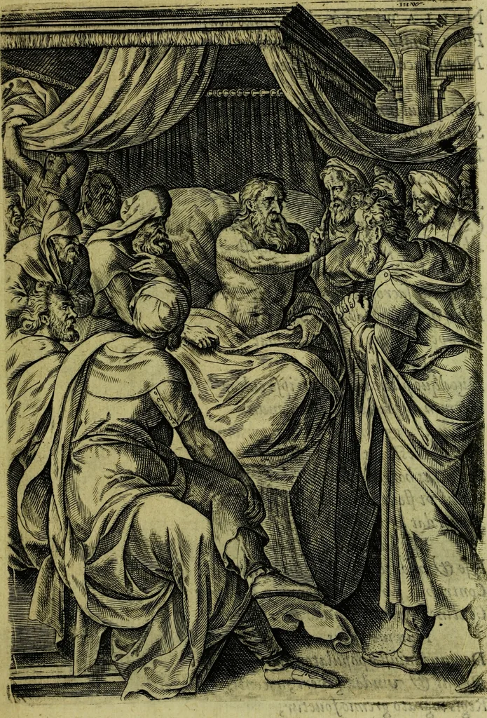 An illustration from Humanae salutis monumenta, 1583, leaf 31
