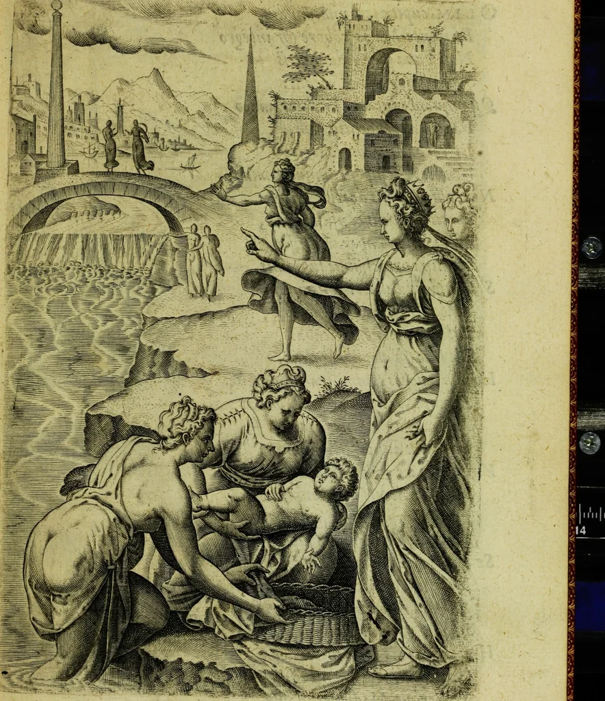 An illustration from Humanae salutis monumenta, 1583, leaf 33
