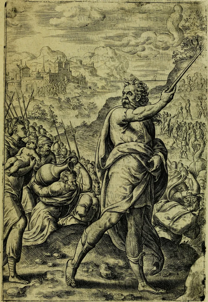 An illustration from Humanae salutis monumenta, 1583, leaf 39