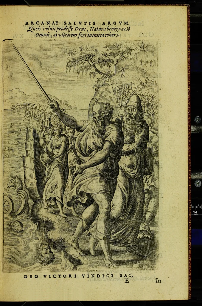 An illustration from Humanae salutis monumenta, 1583, leaf 41