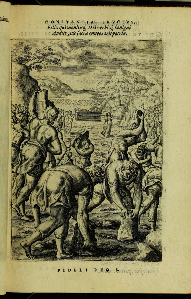 An illustration from Humanae salutis monumenta, 1583, leaf 47