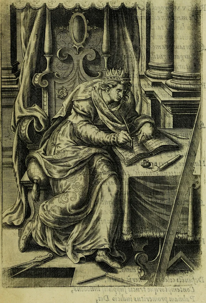 An illustration from Humanae salutis monumenta, 1583, leaf 63