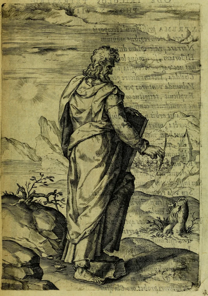 An illustration from Humanae salutis monumenta, 1583, leaf 67