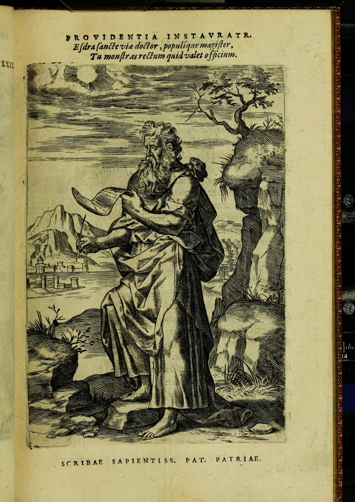 An illustration from Humanae salutis monumenta, 1583, leaf 71