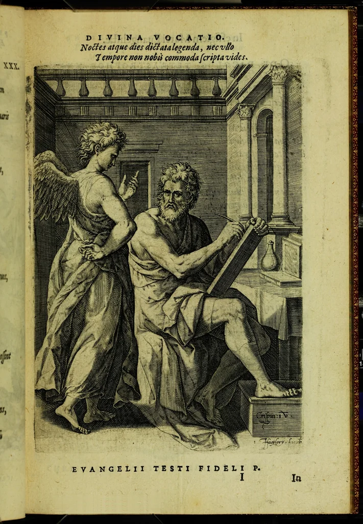 An illustration from Humanae salutis monumenta, 1583, leaf 73