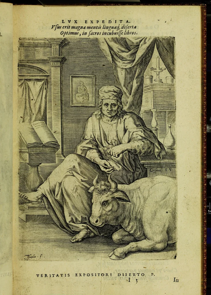 An illustration from Humanae salutis monumenta, 1583, leaf 77