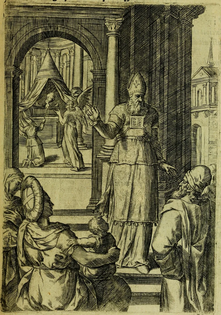An illustration from Humanae salutis monumenta, 1583, leaf 81