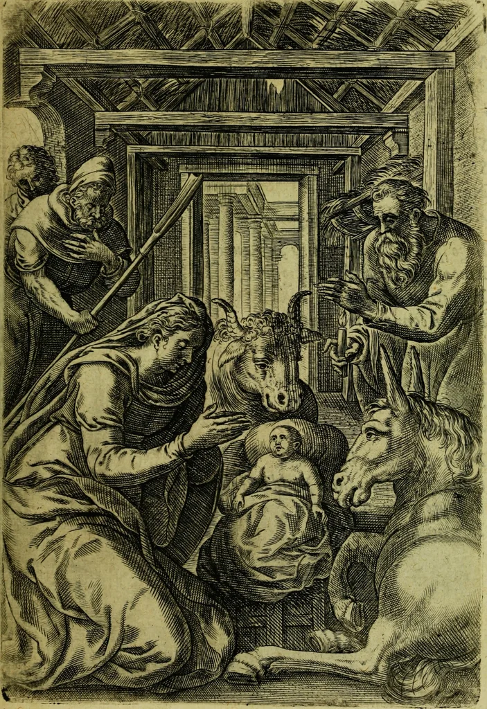 An illustration from Humanae salutis monumenta, 1583, leaf 89