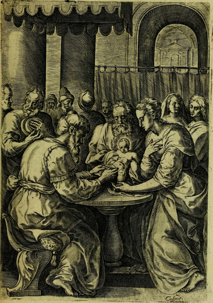 An illustration from Humanae salutis monumenta, 1583, leaf 91