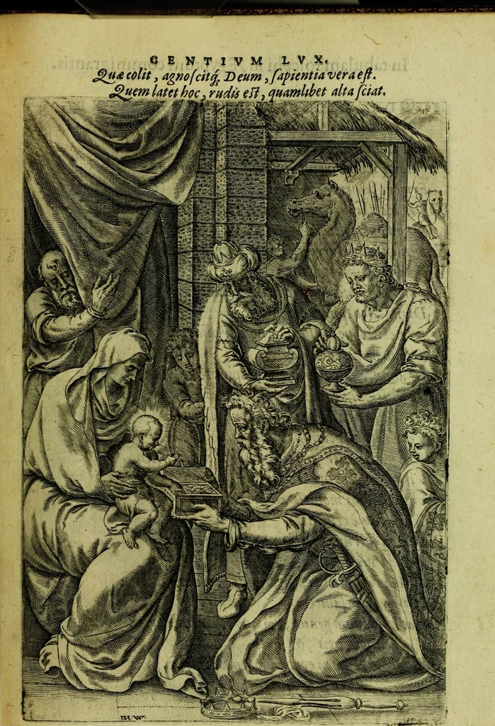 An illustration from Humanae salutis monumenta, 1583, leaf 93
