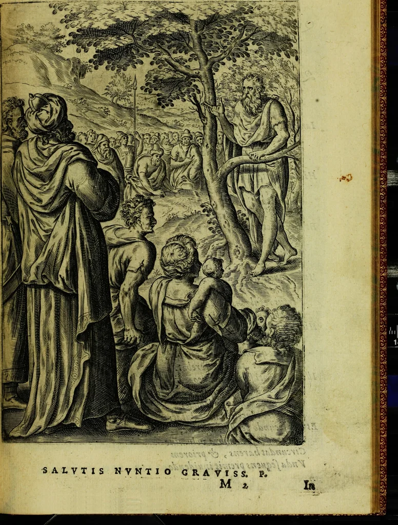 An illustration from Humanae salutis monumenta, 1583, leaf 99