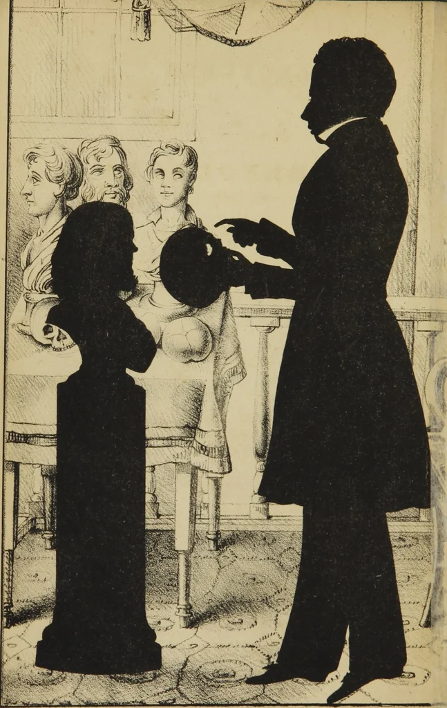 An illustration from Lectures on phrenology : including its application to the present and prospective condition of the United States, 1839, leaf 3