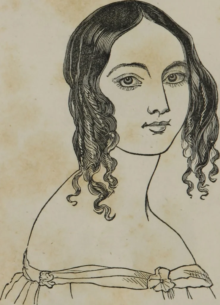 An illustration from Coombs's standard phrenology : exhibiting the exact phrenological admeasurements of above fifty distinguished and extraordinary personages, of both sexes : with skulls of the various nations of the world : embellished with above 50 engravings, and poetical descriptions of beauty, intellect, and physiognomy : with observations explanatory of the science, adapted to the character of [blank], 1841, leaf 31