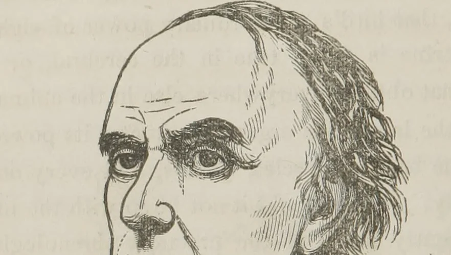 An illustration from Lectures on mental science according to the philosophy of phrenology : delivered before the Anthropological Society of the Western Liberal Institute of Marietta, Ohio, in the autumn of 1851, 1854, leaf 45