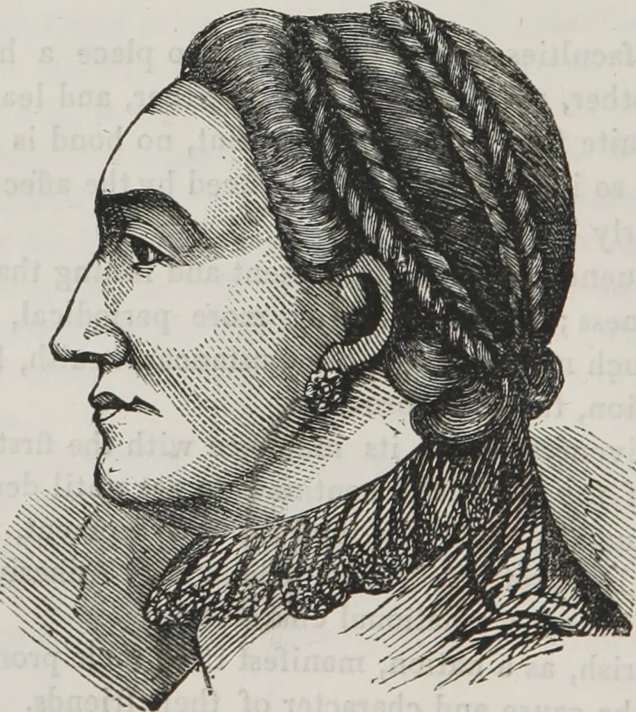 An illustration from Marriage, its history and ceremonies : with a phrenological and physiological exposition of the functions and qualifications for happy marriages, 1848, leaf 107