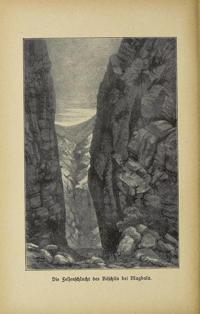 An illustration from 60 [i.e. sechzig] Jahre in der Mission unter den Falaschas in Abessinien : Selbstbiographie des Missionars Johann Martin Flad, 1922, leaf 452