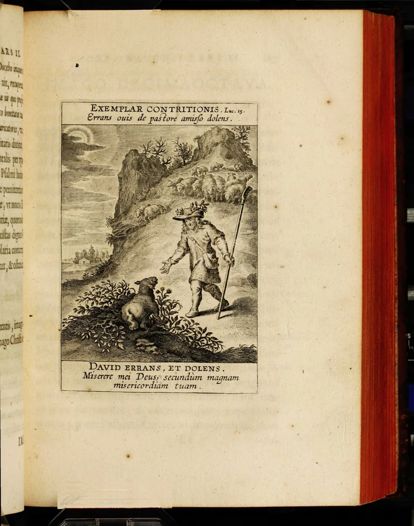 An illustration from Sacrum oratorium piarum imaginum immaculatae Mariae et animae creatae ac baptismo, poenitentia, et eucharistia innouatae [electronic resource]: ars noua bene viuendi et moriendi, sacris piarum imaginum emblematis figurata & illustrata, 1634, leaf 241