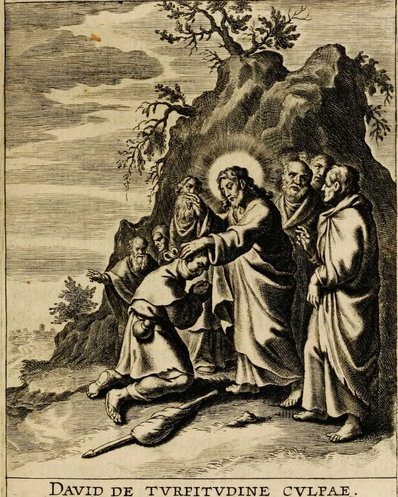 An illustration from Sacrum oratorium piarum imaginum immaculatae Mariae et animae creatae ac baptismo, poenitentia, et eucharistia innouatae [electronic resource]: ars noua bene viuendi et moriendi, sacris piarum imaginum emblematis figurata & illustrata, 1634, leaf 269
