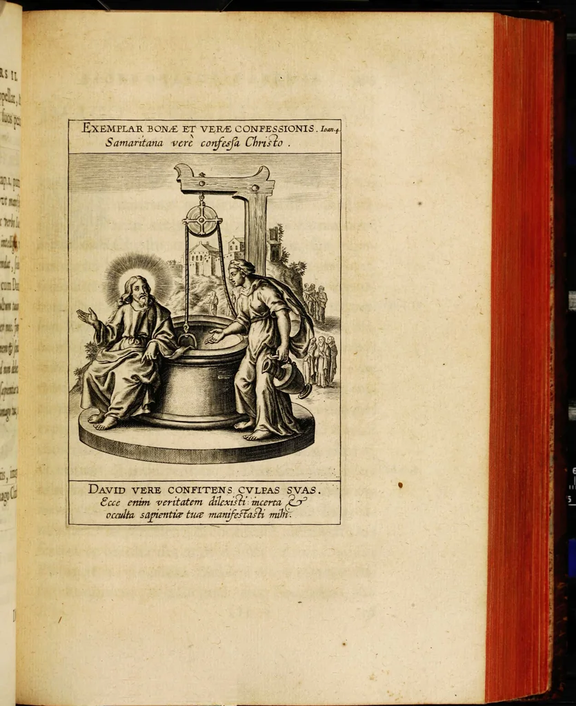 An illustration from Sacrum oratorium piarum imaginum immaculatae Mariae et animae creatae ac baptismo, poenitentia, et eucharistia innouatae [electronic resource]: ars noua bene viuendi et moriendi, sacris piarum imaginum emblematis figurata & illustrata, 1634, leaf 317