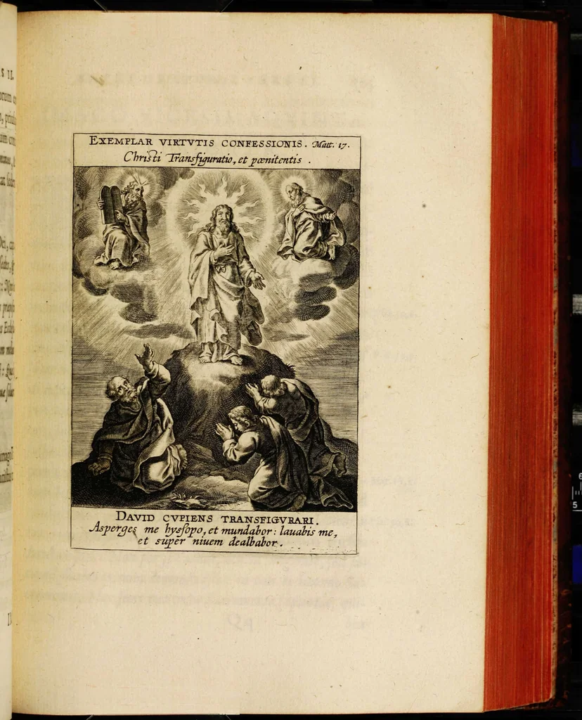 An illustration from Sacrum oratorium piarum imaginum immaculatae Mariae et animae creatae ac baptismo, poenitentia, et eucharistia innouatae [electronic resource]: ars noua bene viuendi et moriendi, sacris piarum imaginum emblematis figurata & illustrata, 1634, leaf 329