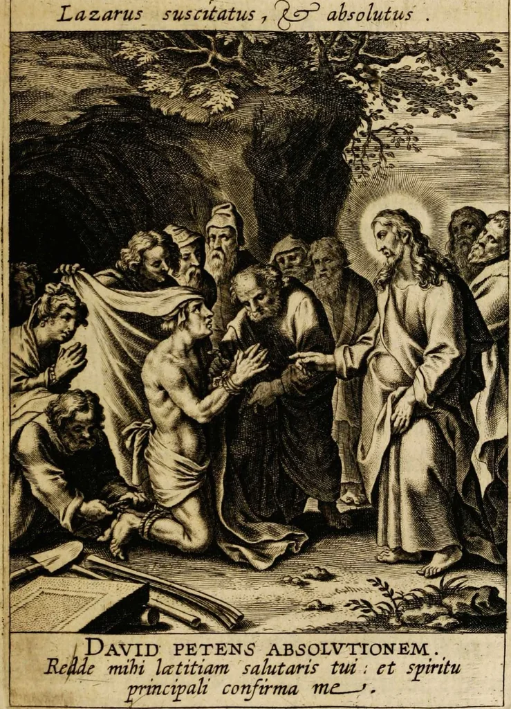 An illustration from Sacrum oratorium piarum imaginum immaculatae Mariae et animae creatae ac baptismo, poenitentia, et eucharistia innouatae [electronic resource]: ars noua bene viuendi et moriendi, sacris piarum imaginum emblematis figurata & illustrata, 1634, leaf 395