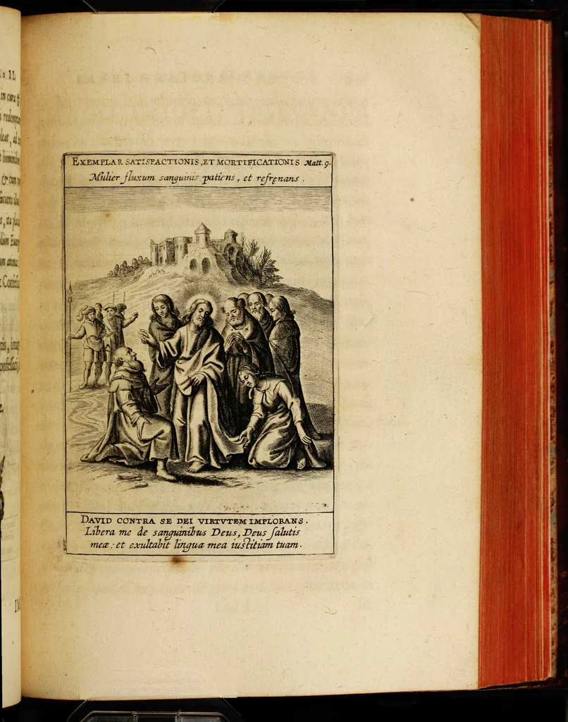An illustration from Sacrum oratorium piarum imaginum immaculatae Mariae et animae creatae ac baptismo, poenitentia, et eucharistia innouatae [electronic resource]: ars noua bene viuendi et moriendi, sacris piarum imaginum emblematis figurata & illustrata, 1634, leaf 421