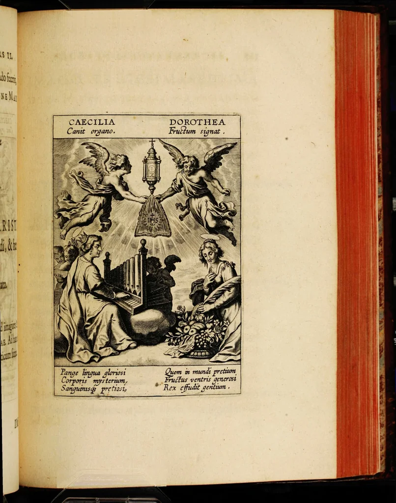 An illustration from Sacrum oratorium piarum imaginum immaculatae Mariae et animae creatae ac baptismo, poenitentia, et eucharistia innouatae [electronic resource]: ars noua bene viuendi et moriendi, sacris piarum imaginum emblematis figurata & illustrata, 1634, leaf 537