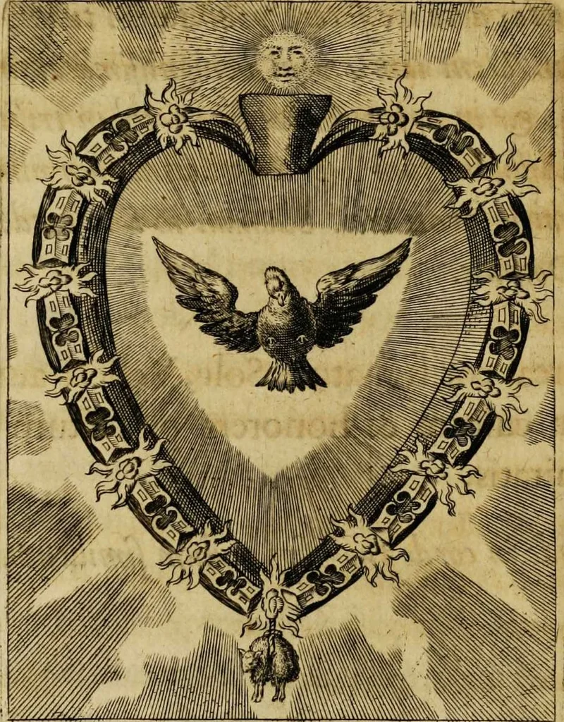 An illustration from Sacrum oratorium piarum imaginum immaculatae Mariae et animae creatae ac baptismo, poenitentia, et eucharistia innouatae [electronic resource]: ars noua bene viuendi et moriendi, sacris piarum imaginum emblematis figurata & illustrata, 1634, leaf 786