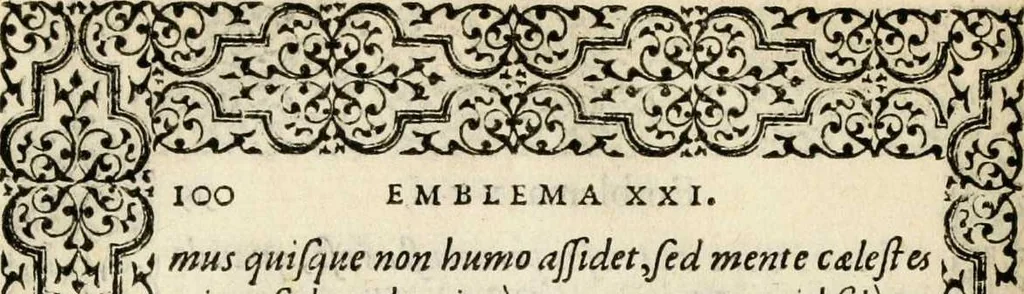An illustration from Hadriani Iunii medici Emblemata, ad D. Arnoldum Cobelium [electronic resource]: eiusdem Aenigmatum libellus, ad D. Arnoldum Rosenbergum, 1565, leaf 106