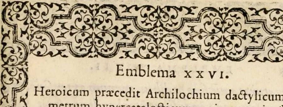 An illustration from Hadriani Iunii medici Emblemata, ad D. Arnoldum Cobelium [electronic resource]: eiusdem Aenigmatum libellus, ad D. Arnoldum Rosenbergum, 1565, leaf 119