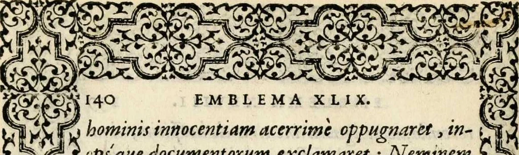 An illustration from Hadriani Iunii medici Emblemata, ad D. Arnoldum Cobelium [electronic resource]: eiusdem Aenigmatum libellus, ad D. Arnoldum Rosenbergum, 1565, leaf 146