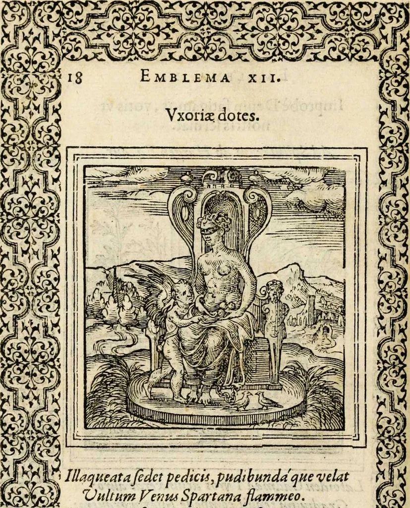 An illustration from Hadriani Iunii medici Emblemata, ad D. Arnoldum Cobelium [electronic resource]: eiusdem Aenigmatum libellus, ad D. Arnoldum Rosenbergum, 1565, leaf 24