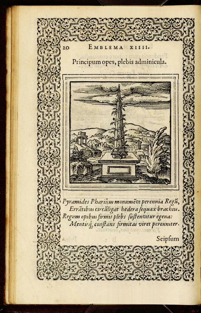 An illustration from Hadriani Iunii medici Emblemata, ad D. Arnoldum Cobelium [electronic resource]: eiusdem Aenigmatum libellus, ad D. Arnoldum Rosenbergum, 1565, leaf 26