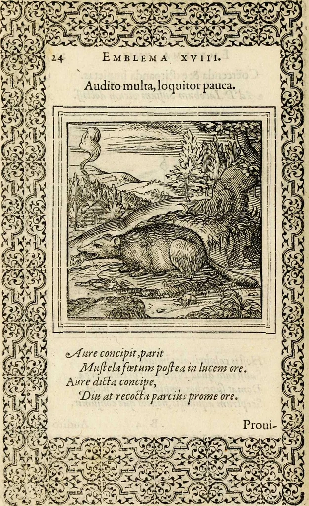 An illustration from Hadriani Iunii medici Emblemata, ad D. Arnoldum Cobelium [electronic resource]: eiusdem Aenigmatum libellus, ad D. Arnoldum Rosenbergum, 1565, leaf 30
