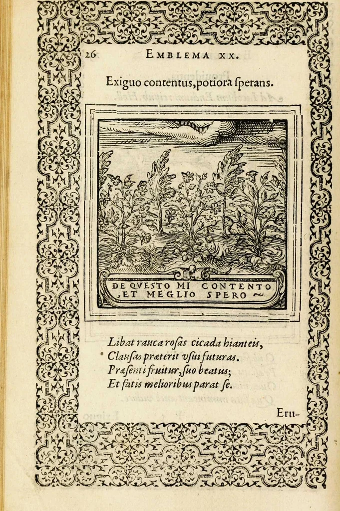 An illustration from Hadriani Iunii medici Emblemata, ad D. Arnoldum Cobelium [electronic resource]: eiusdem Aenigmatum libellus, ad D. Arnoldum Rosenbergum, 1565, leaf 32