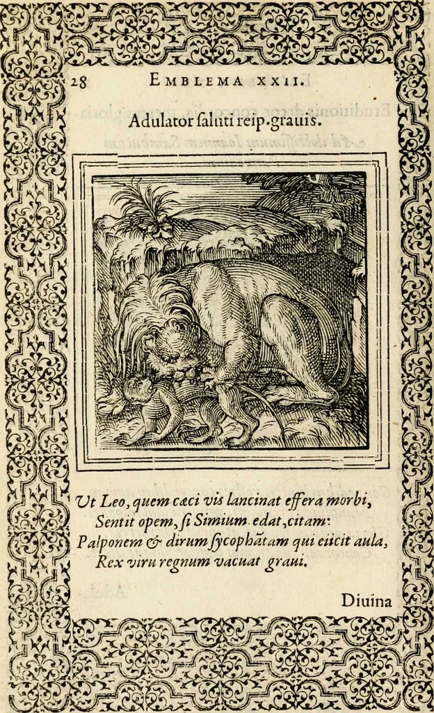 An illustration from Hadriani Iunii medici Emblemata, ad D. Arnoldum Cobelium [electronic resource]: eiusdem Aenigmatum libellus, ad D. Arnoldum Rosenbergum, 1565, leaf 34