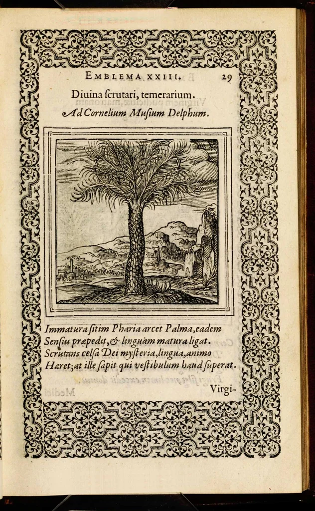 An illustration from Hadriani Iunii medici Emblemata, ad D. Arnoldum Cobelium [electronic resource]: eiusdem Aenigmatum libellus, ad D. Arnoldum Rosenbergum, 1565, leaf 35