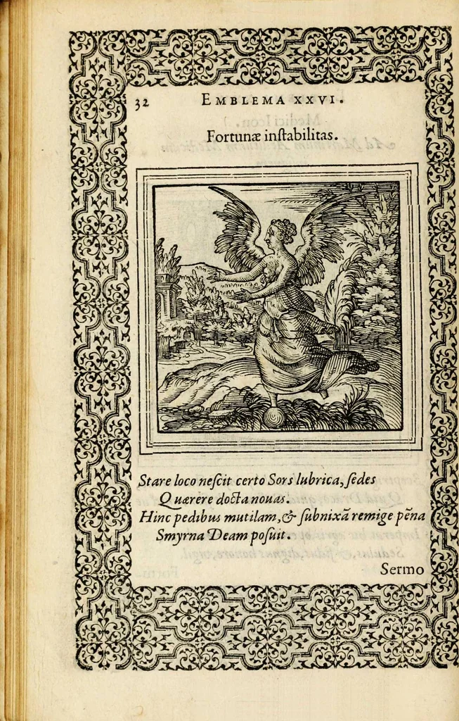 An illustration from Hadriani Iunii medici Emblemata, ad D. Arnoldum Cobelium [electronic resource]: eiusdem Aenigmatum libellus, ad D. Arnoldum Rosenbergum, 1565, leaf 38