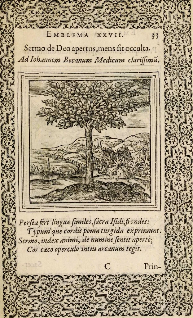 An illustration from Hadriani Iunii medici Emblemata, ad D. Arnoldum Cobelium [electronic resource]: eiusdem Aenigmatum libellus, ad D. Arnoldum Rosenbergum, 1565, leaf 39