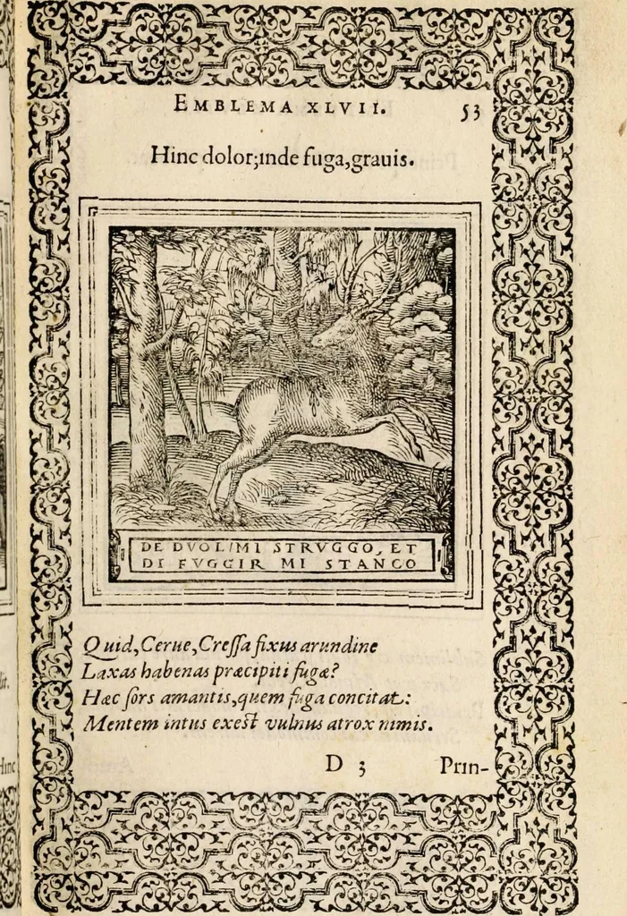 An illustration from Hadriani Iunii medici Emblemata, ad D. Arnoldum Cobelium [electronic resource]: eiusdem Aenigmatum libellus, ad D. Arnoldum Rosenbergum, 1565, leaf 59