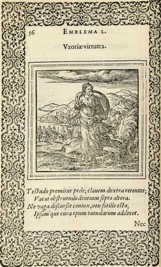 An illustration from Hadriani Iunii medici Emblemata, ad D. Arnoldum Cobelium [electronic resource]: eiusdem Aenigmatum libellus, ad D. Arnoldum Rosenbergum, 1565, leaf 62