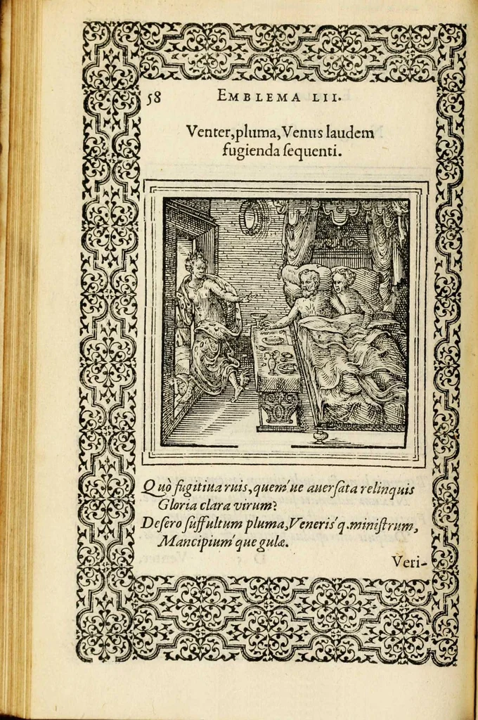 An illustration from Hadriani Iunii medici Emblemata, ad D. Arnoldum Cobelium [electronic resource]: eiusdem Aenigmatum libellus, ad D. Arnoldum Rosenbergum, 1565, leaf 64