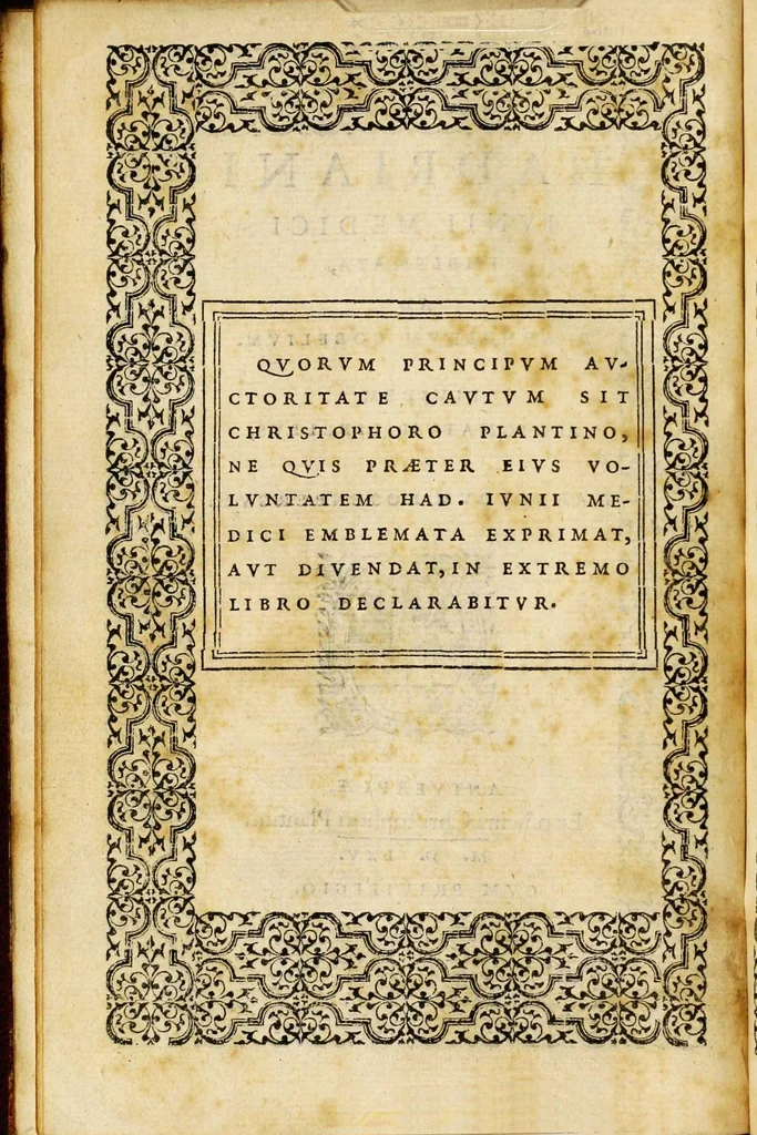 An illustration from Hadriani Iunii medici Emblemata, ad D. Arnoldum Cobelium [electronic resource]: eiusdem Aenigmatum libellus, ad D. Arnoldum Rosenbergum, 1565, leaf 8