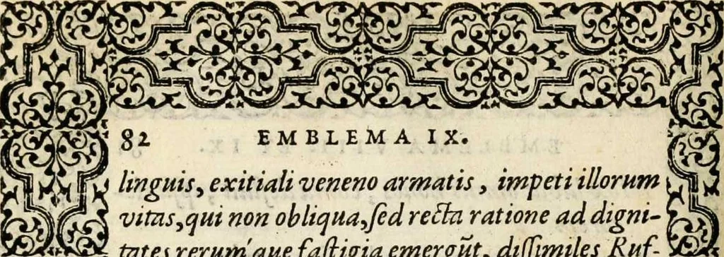 An illustration from Hadriani Iunii medici Emblemata, ad D. Arnoldum Cobelium [electronic resource]: eiusdem Aenigmatum libellus, ad D. Arnoldum Rosenbergum, 1565, leaf 88