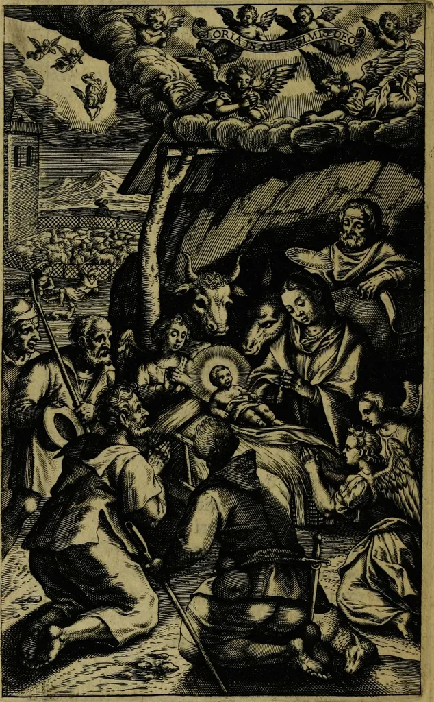 An illustration from Thesaurus precum et exercitiorum spiritualium: in vsum pr[a]esertim Sodalitatis Partheniae, 1609, leaf 206