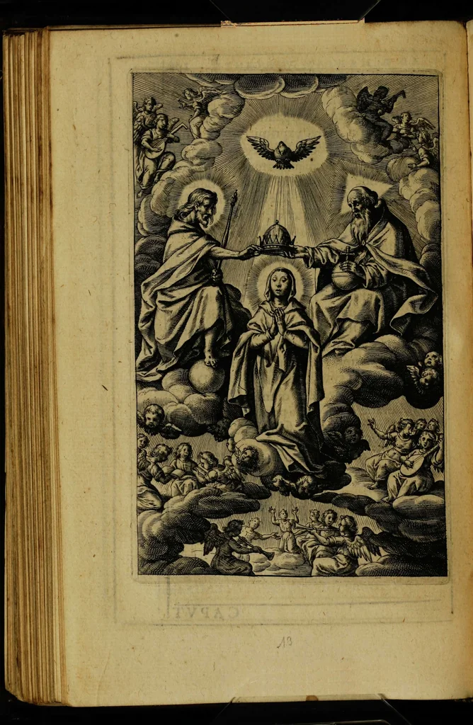 An illustration from Thesaurus precum et exercitiorum spiritualium: in vsum pr[a]esertim Sodalitatis Partheniae, 1609, leaf 336