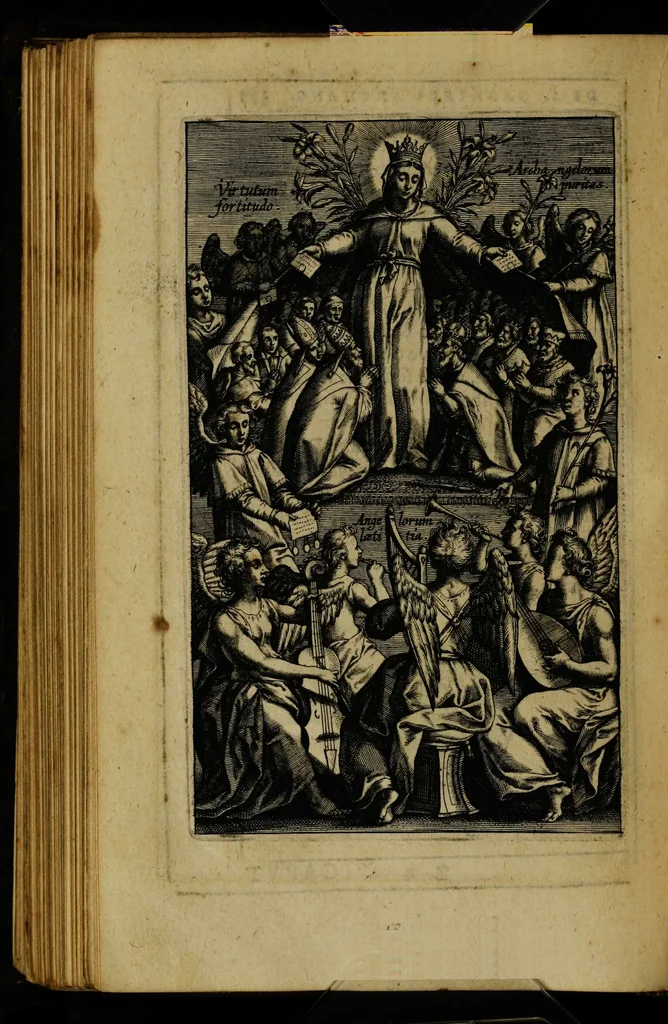 An illustration from Thesaurus precum et exercitiorum spiritualium: in vsum pr[a]esertim Sodalitatis Partheniae, 1609, leaf 396