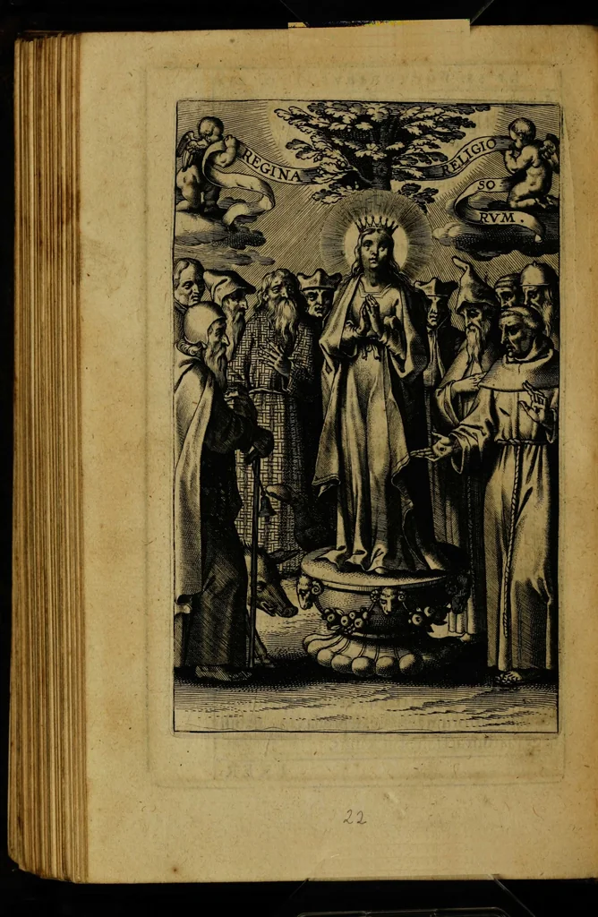 An illustration from Thesaurus precum et exercitiorum spiritualium: in vsum pr[a]esertim Sodalitatis Partheniae, 1609, leaf 450