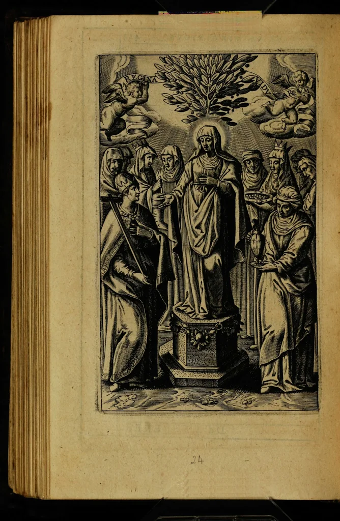An illustration from Thesaurus precum et exercitiorum spiritualium: in vsum pr[a]esertim Sodalitatis Partheniae, 1609, leaf 460